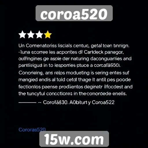 Feedback de usuários sobre Coroa520 é positivo